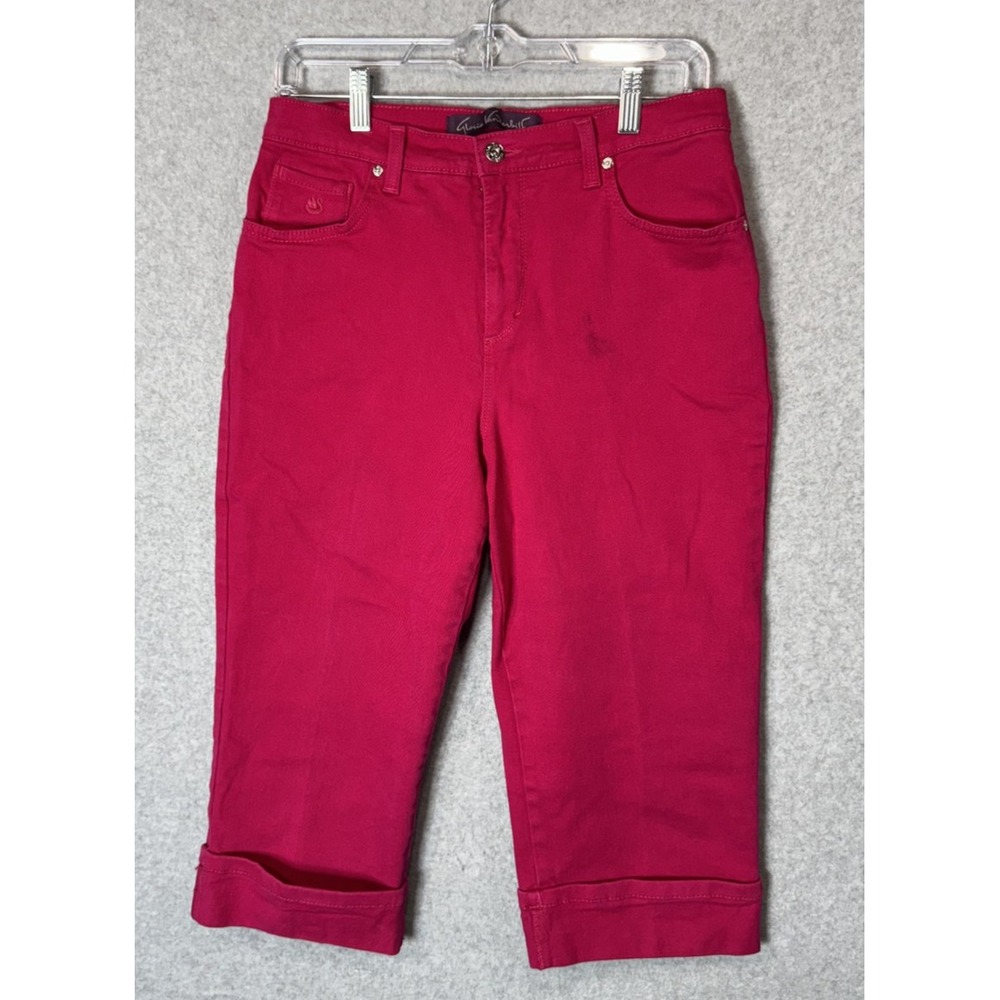 Gloria Vanderbilt Pants Womens 8 Amanda Capri Stretch Cropped Casual Spandex
